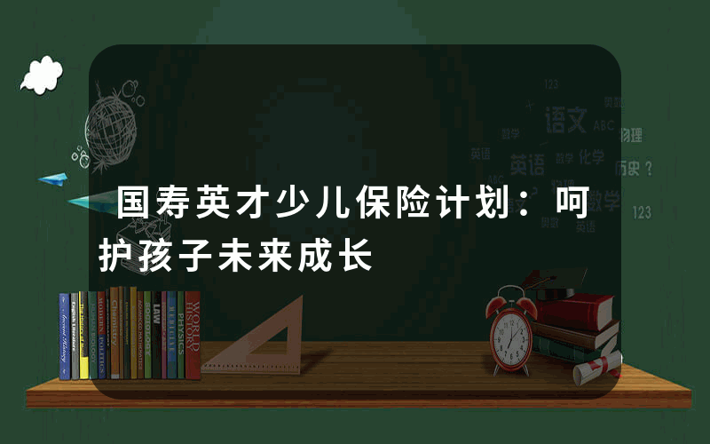 国寿英才少儿保险计划：呵护孩子未来成长